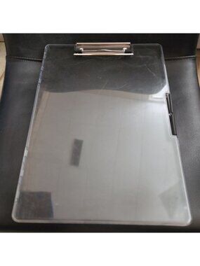 Black Clipboard Storage Box Case Dual Compartment Wall Hanging Hole Office